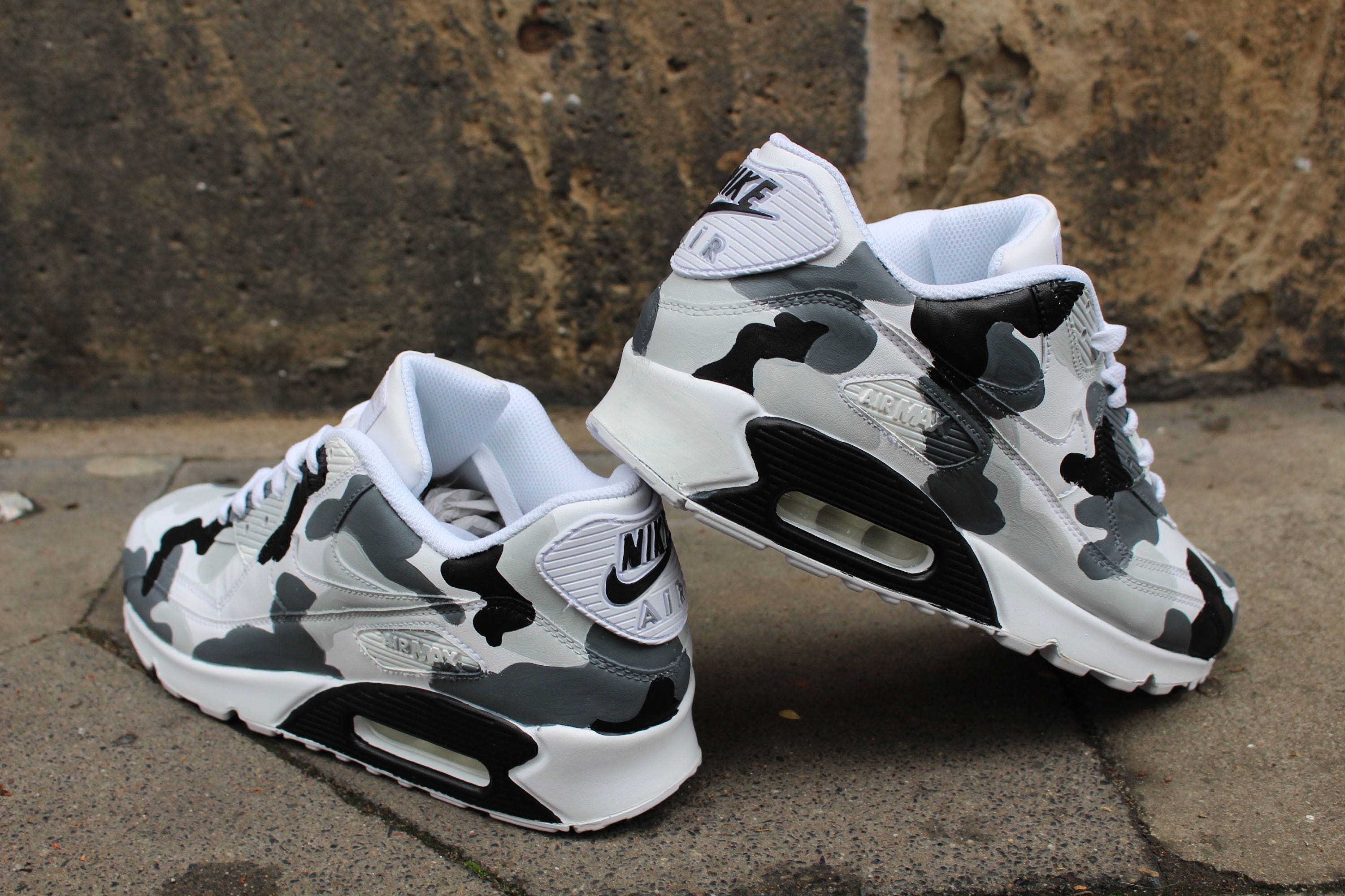 Custom Painted Desert Camo Nike Air Max 90 Sneakers – B Street Shoes