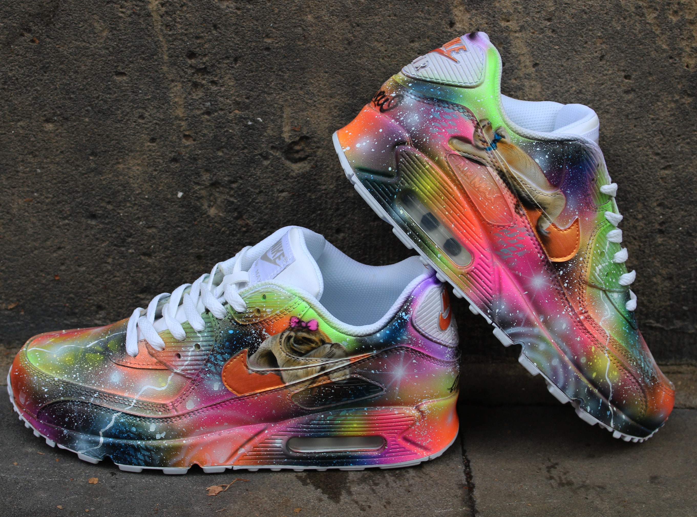 de ahora en adelante Independiente Australia Custom Nike Air Max 90 hangin' sloth Swoosh - Etsy España