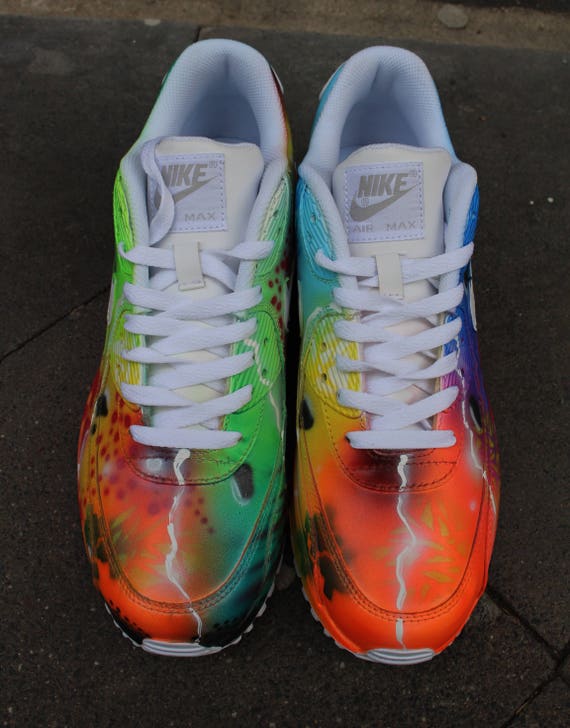Custom Airbrush Nike Air Max 90 White Drip Galaxy Style Nike air max 9095 Nike x Patta by you I created Depop