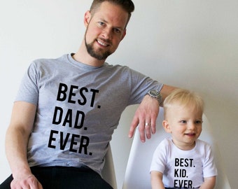 Father son shirts, Father son matching shirt, Best dad ever, Best Kid ever, Father's Day Shirt, Daddy and me matching shirts, Price per item