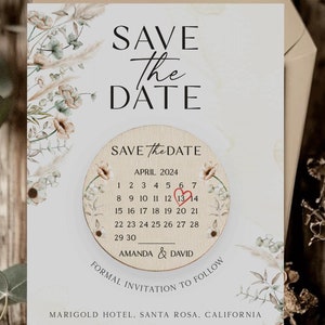 Aimant "Retenez cette date" calendrier, Cartes "Retenez cette date" personnalisées, Faire-parts de mariage "Retenez cette date" personnalisés, Aimants "Retenez cette date" en bois