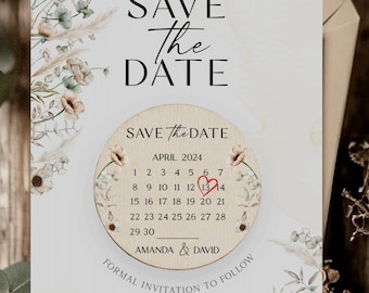 Imán de calendario para guardar la fecha, tarjetas personalizadas para guardar la fecha, invitaciones de boda personalizadas para guardar la fecha, imanes de madera para guardar la fecha