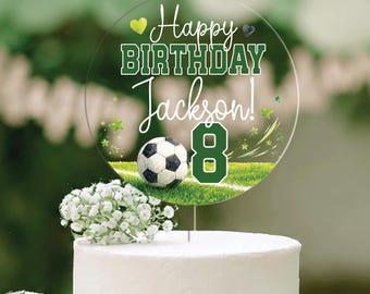 Soccer Birthday Cake Topper, Boy Birthday Cake Topper, Soccer Theme Birthday Party, 1st Birthday Party Decor, Birthday Decorations Football