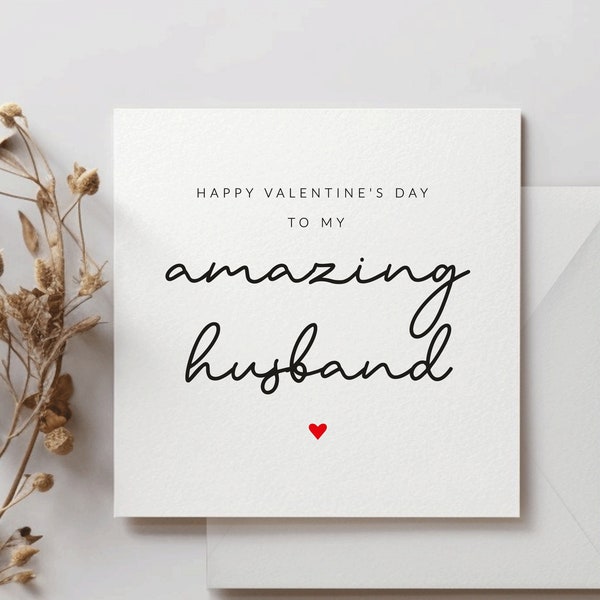 Valentine's day card for husband, Valentine's day card, Valentine's day card for him, Valentine's day card for husband, Boyfriend gift
