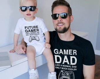 Gamer Dad Gift, Funny Father's Day Shirts, Gamer Dad Shirt, Future Gamer, Matching Father Baby Shirts, Father's Day Gift, Price per item