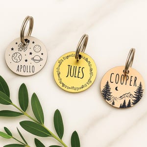 Dog Tag, Personalized Dog Tag, Dog ID Tag, Custom Name Pet Collar Tag, Dog Collar Tag, Cat ID Tag, Pet ID Tag, Cat Collar Tag, Pet Name Tag