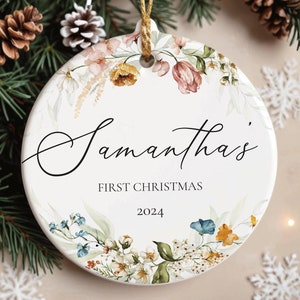 Baby&#39;s First Christmas Gift, Personalized Baby First Christmas Ornament, New Baby Christmas Ornament, First Christmas Keepsake Ornament