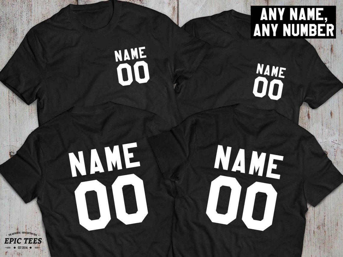 Custom shirts Personalized name shirt Custom numbers shirt Etsy