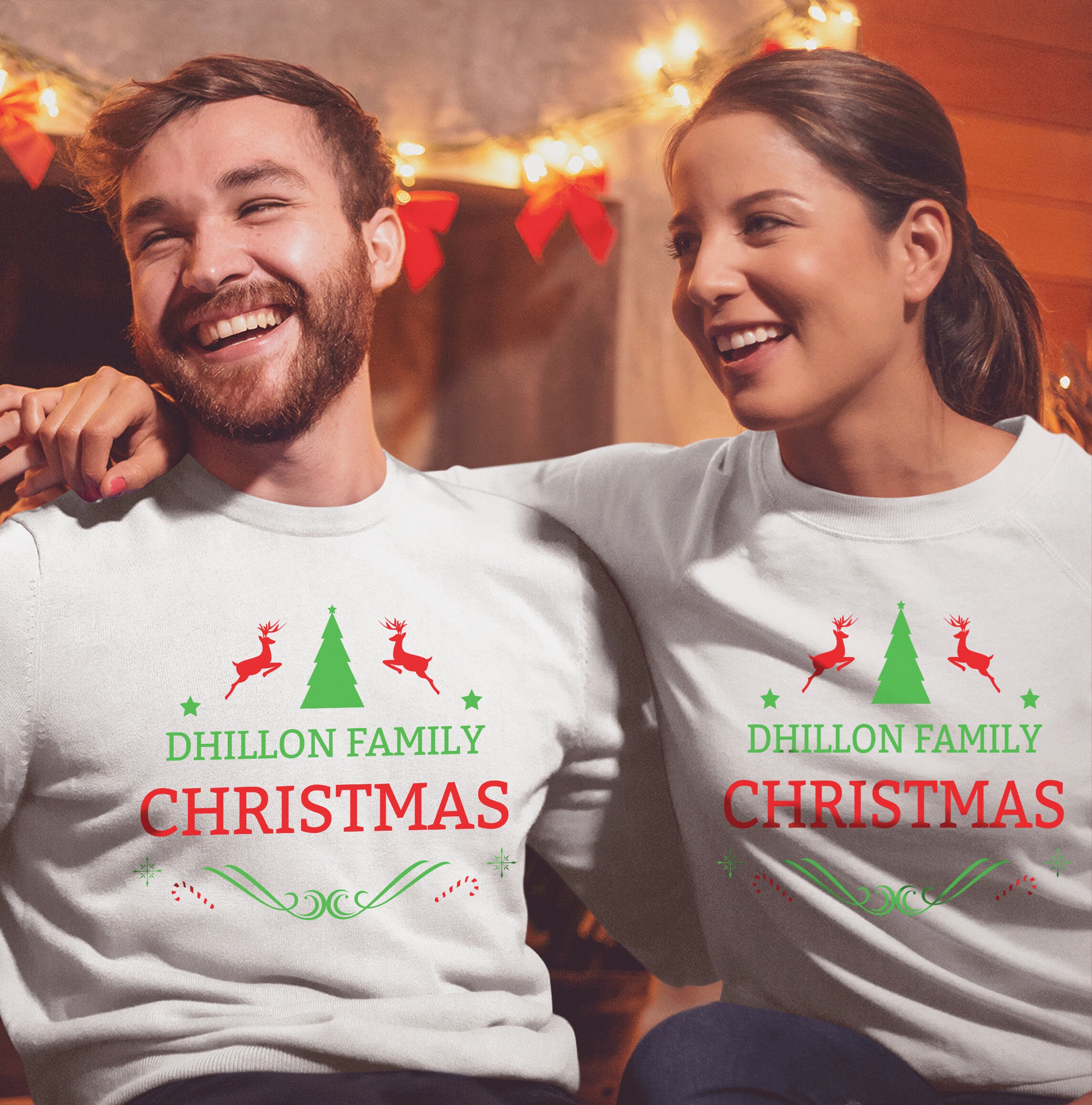 Christmas Sweater Christmas Family Matching Sweaters Custom Etsy Matching Christmas Sweaters