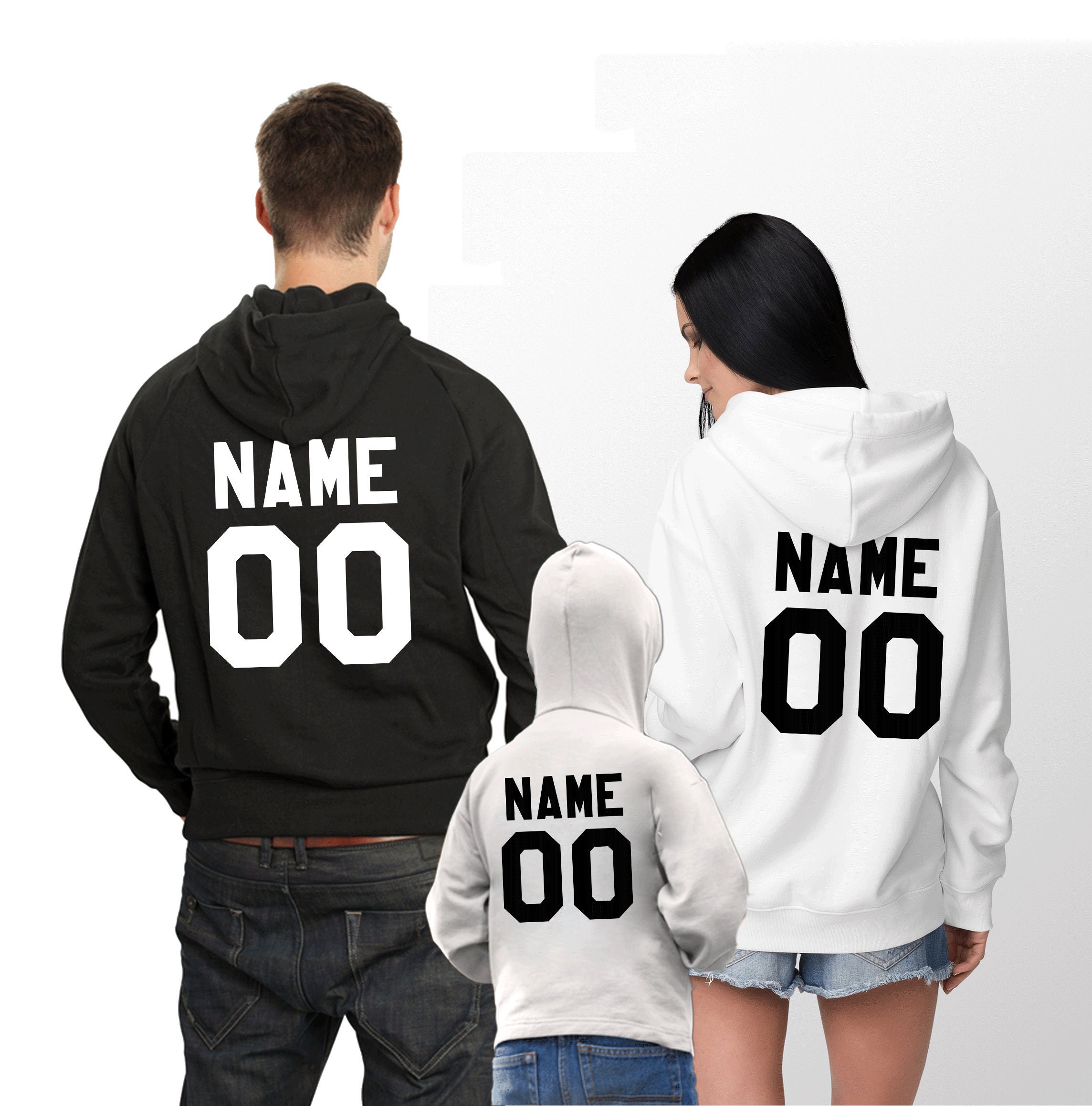 personalised family hoodies