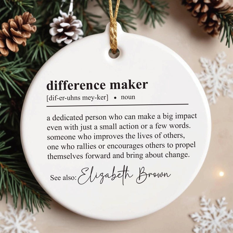 difference maker ornament
