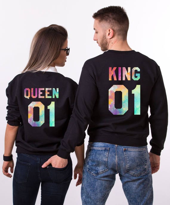 Sudaderas para parejas sudaderas King Queen sudaderas a | Etsy España