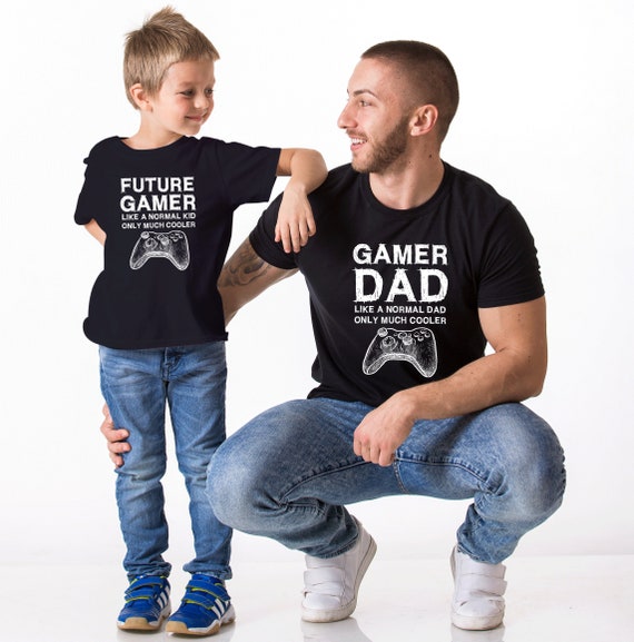 dad and son gamer shirts
