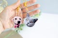 Pet Portrait Keychain, Personalized Pet Photo Keychain, Custom Cat Keychain, Cat Memorial Gift, Holiday Gift for Pet Lovers, Dog Keychain product logo