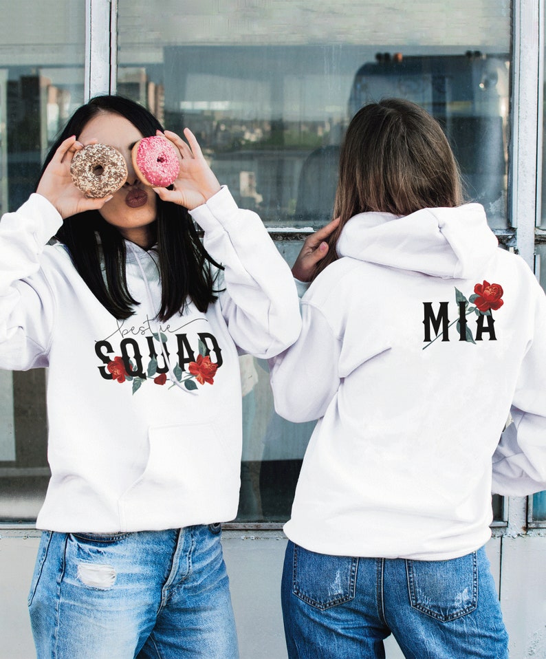 Bestie Squad Matching Hoodie Personalized Best Friend Gift Etsy