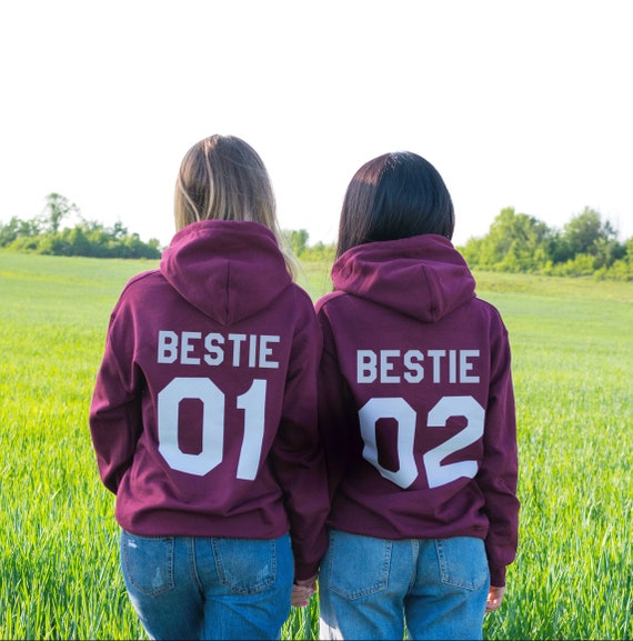 Bestie 1 bestie 2 hoodies Clearance