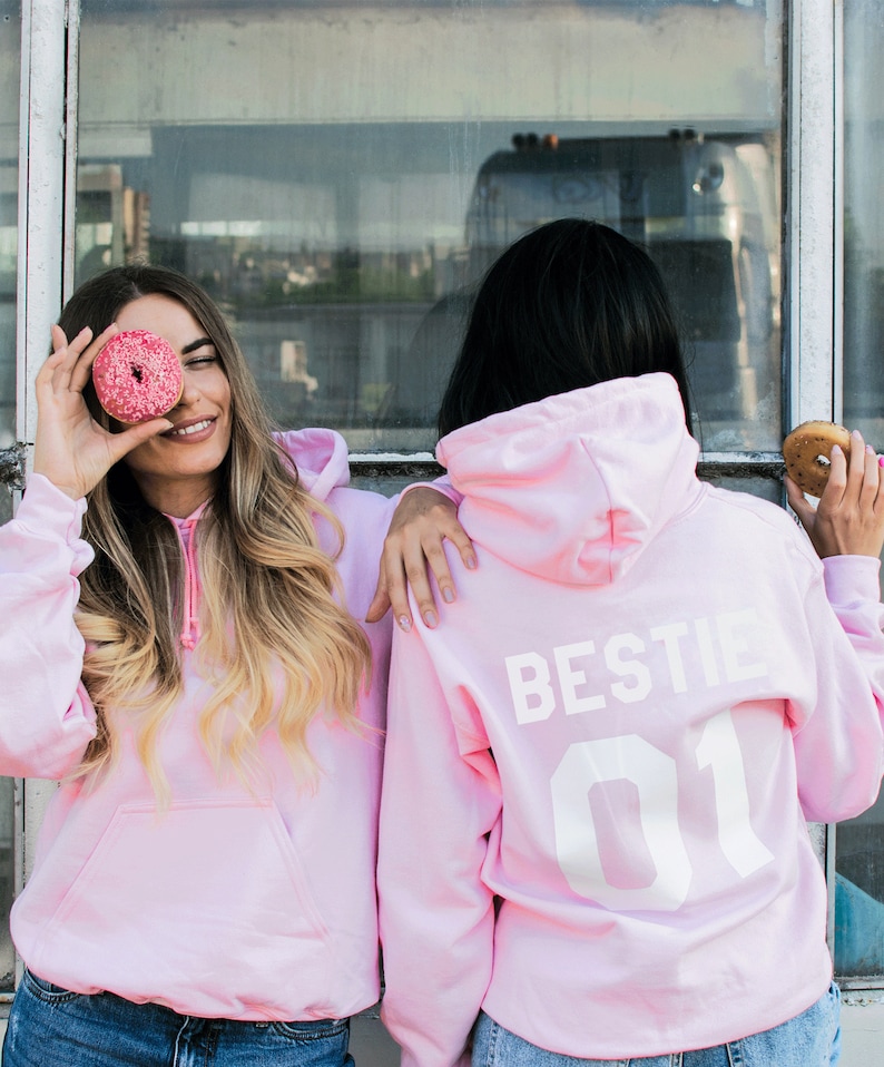 bestie 1 and bestie 2 hoodies