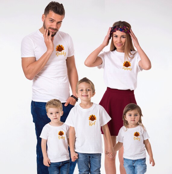 Turkey Thanksgiving Shirt Family 