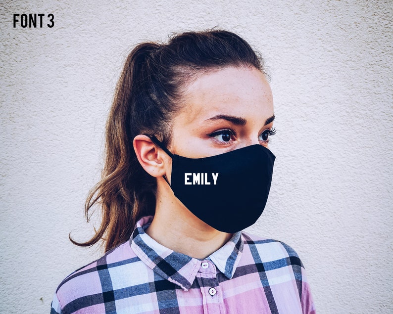 Face Mask Custom Name Reusable Mask Washable Mask 100 Etsy
