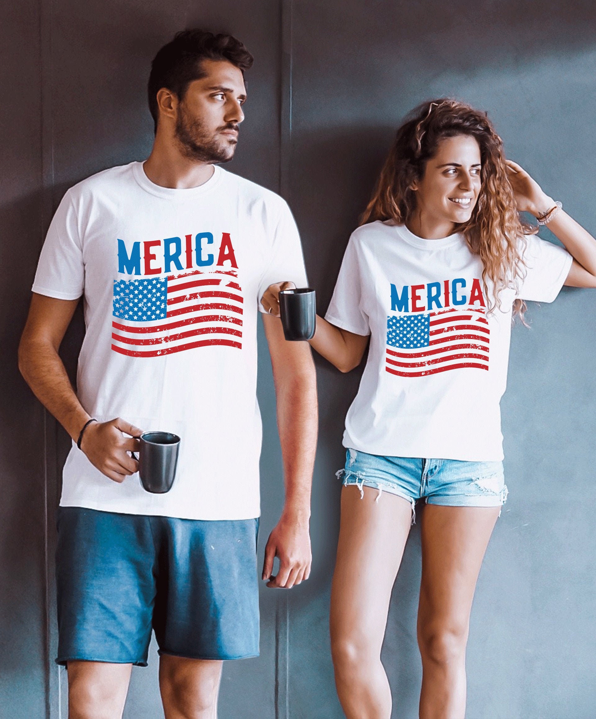 fourth of july couples shirts