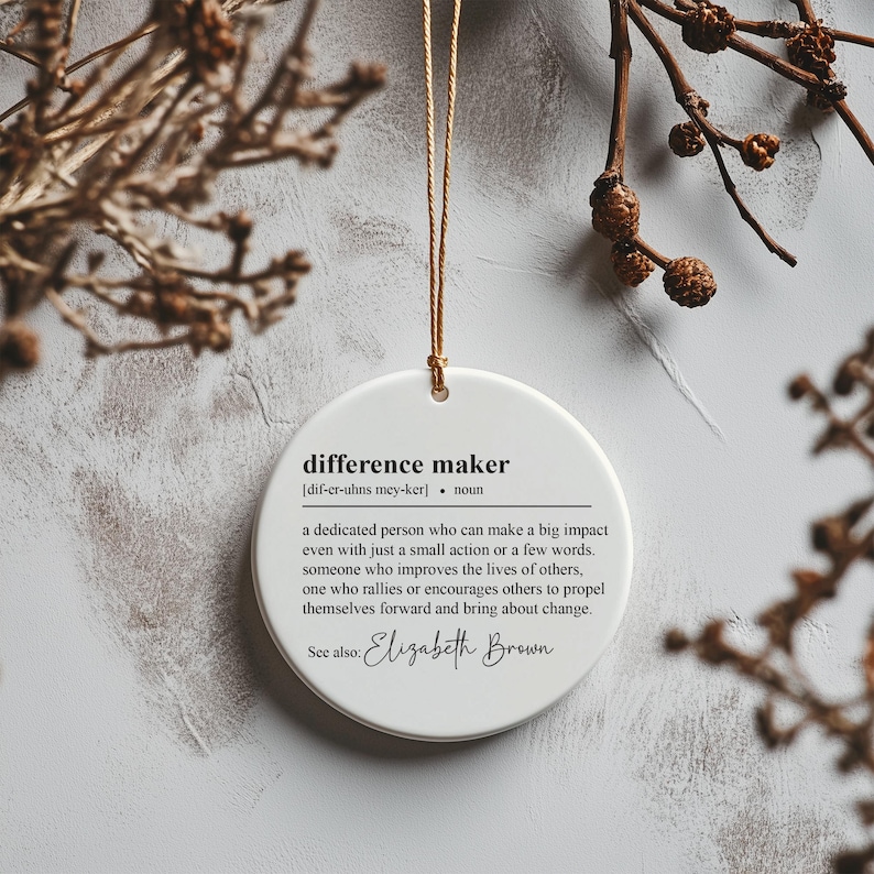 Difference Maker Gift, Difference Maker ornament, Personalized Plaque, Retirement Gift, Appreciation Gift, Teacher Gift, Coworker Gift image 9