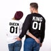 King Queen 01 Couple Crewnecks, King Queen 01 Couple Sweaters, UNISEX, Price per item