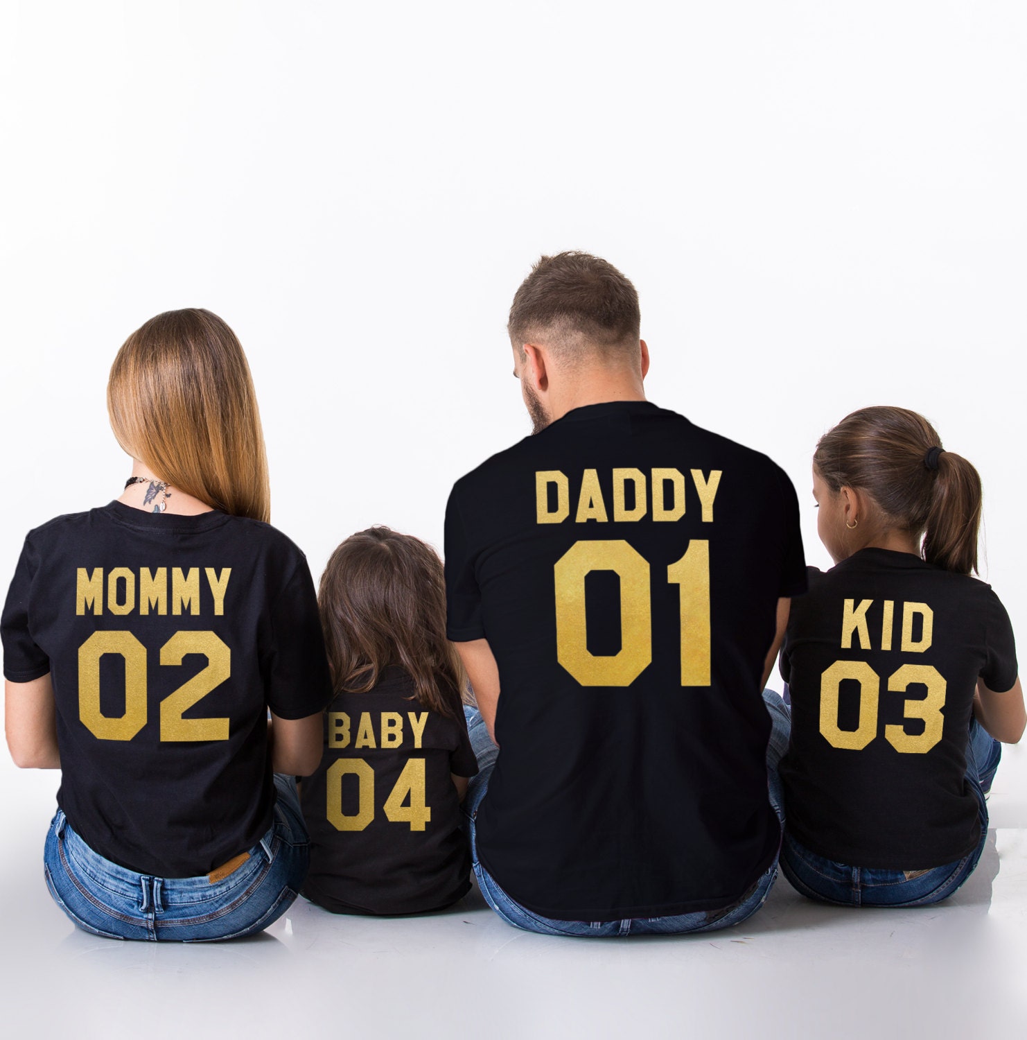 T-shirts Mama Daddy Baby Kid familie 