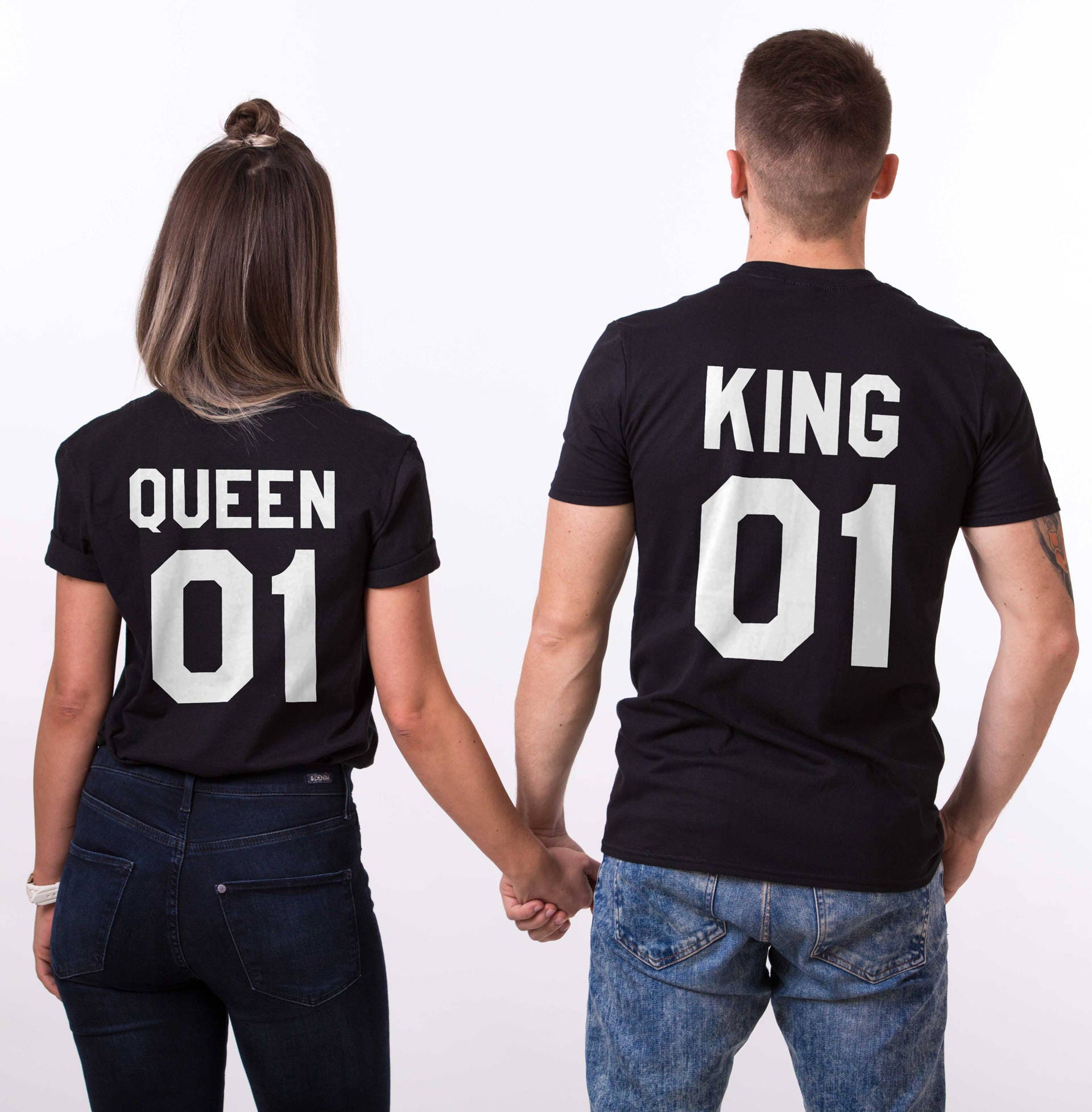 King and Queen Shirts King 01 Queen 01 Couples T-shirt King - Etsy