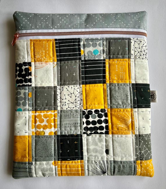 Cross Stitch Project Bag, Patchwork Project Bag, Crochet Bag Fully