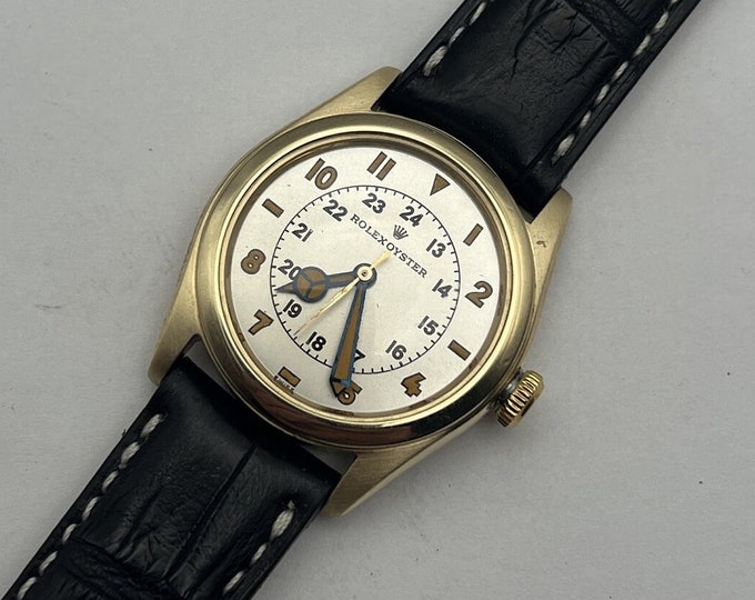 Featured listing image: 1947 Rolex Oyster, 17 Jewels Super Balance,