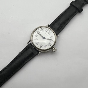 1914 Waltham Shadow Box” Military Dial,  Nickel Case , 7 Jewel Fixed Lug / WW1 / Trench watch.