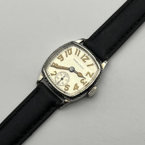 1928 Art Deco Hamilton Exploding Dial Cushion Watch, 17 Jewels, Caliber 987, Vintage Timepiece