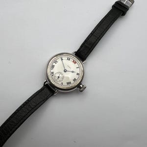1920  Elgin English Origin “Hermetic” Trench Watch” stunning Sterling Silver Case. A Hard One to source