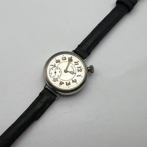 1916 Illinois WWI Offset Trench Watch - 17 Jewel Solid Silverode Case, Rare Early Military Timepiece