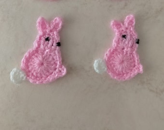Crochet Rabbit Pattern, Bunny Amigurumi, PDF Instant Download, Knit Bun, Hare, Applique Funny Animals