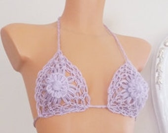 Crochet Floral Bikini Set Pattern, Barefoot Sandals PDF files, Flowers Bikini Bottom Instant Download
