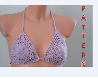 Crochet Tops Pattern, Bikini Top PDF, DIY, Sexy Bikini Pattern, Bustier PDF