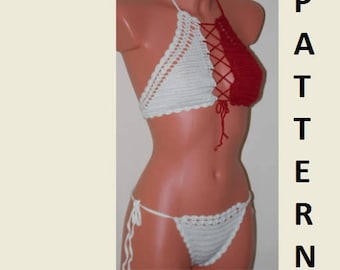 Crochet Bikini Pattern, Crochet Bikini Bottom Pattern,