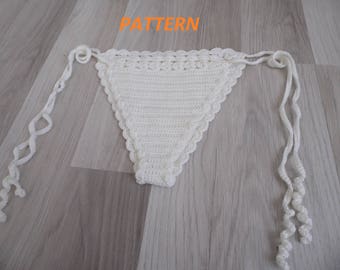 Crochet Bikini Pattern, Crochet Bikini Bottom Pattern,