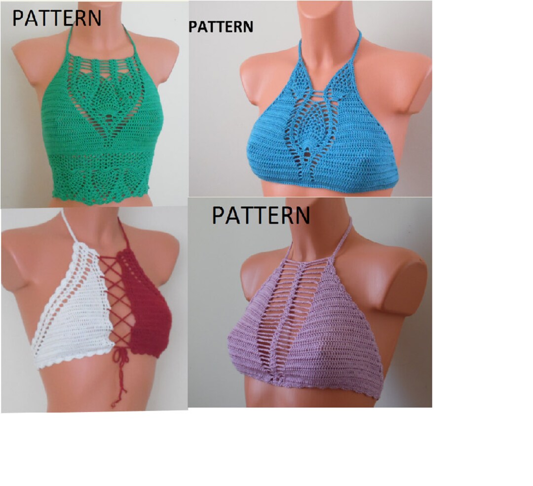 10 Free Crochet Halter Top Patterns  Crochet halter top pattern, Crochet  crop top pattern, Crochet bra pattern