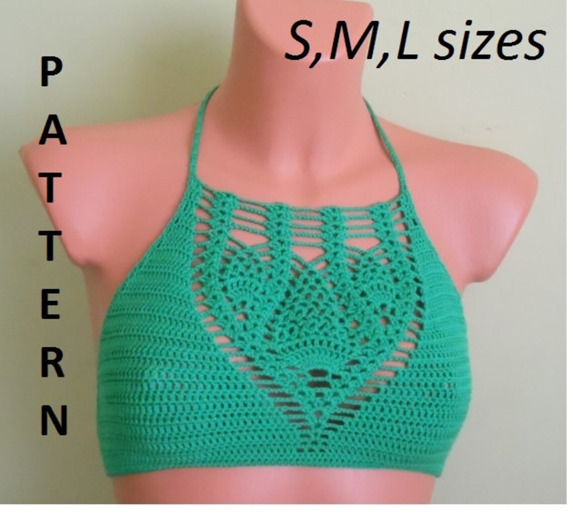 Crochet Halter Top Pattern Bikinis PDF Instand Download Etsy Nederland