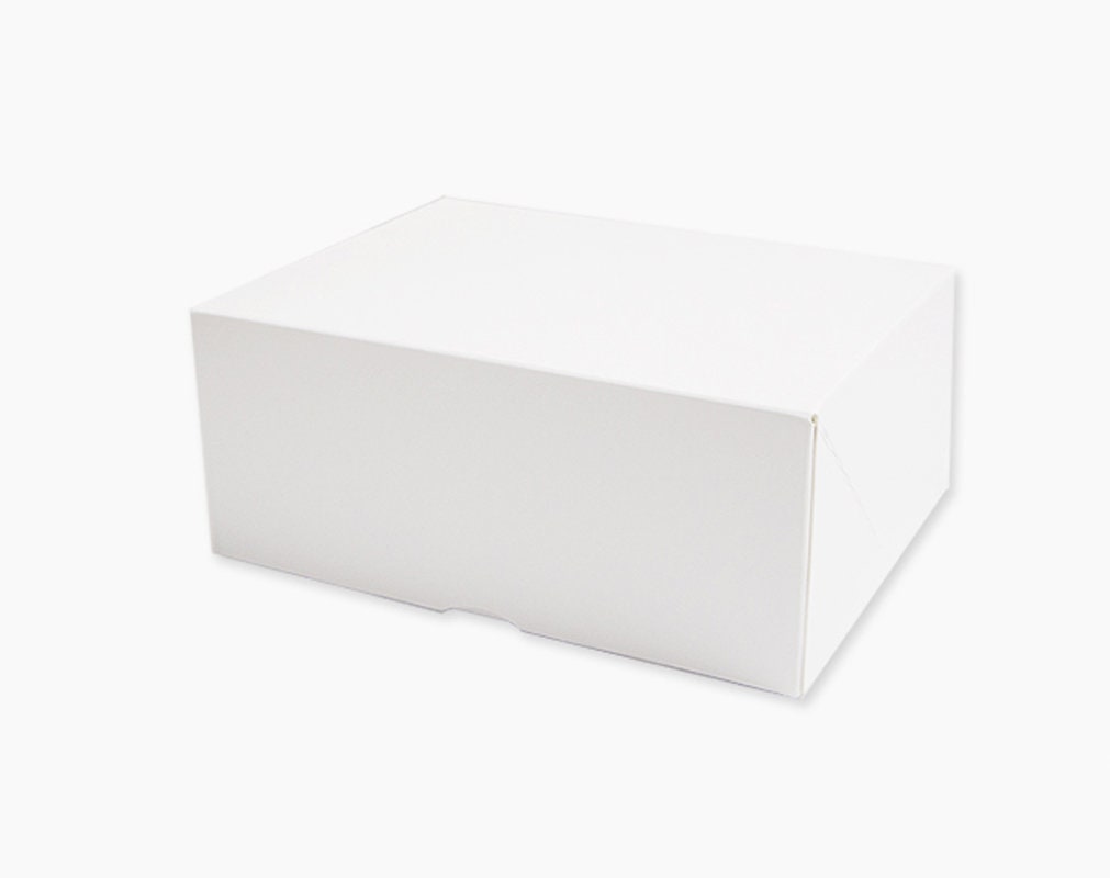 White boxes / Medium / Plain / Box with lid Etsy