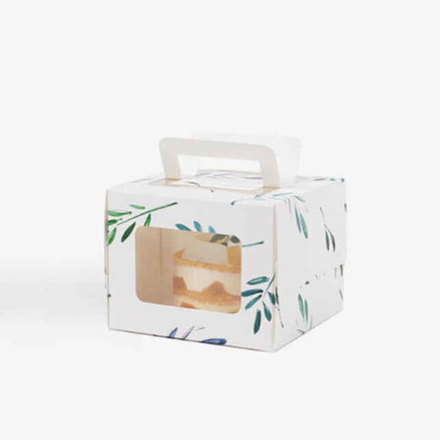 5 x cake boxes leaves pattern modern mini cake box pie boxes mini cake box