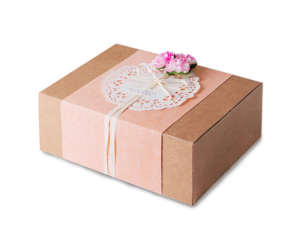 Kraft Boxes / Large / Plain / Box with Lid Etsy