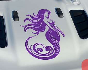 Mermaid Vinyl Decal for car truck or Jeep Wrangler - Gladiator