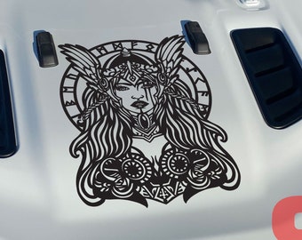 Shieldmaiden, Valkyrie, Viking Warrior Freya Vinyl Decal for car truck jeep wrangler