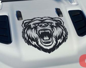 Roaring Bear Vinyl Decal for car truck or Jeep Wrangler