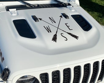 Crossed Arrows Compass Rose Vinyl Decal