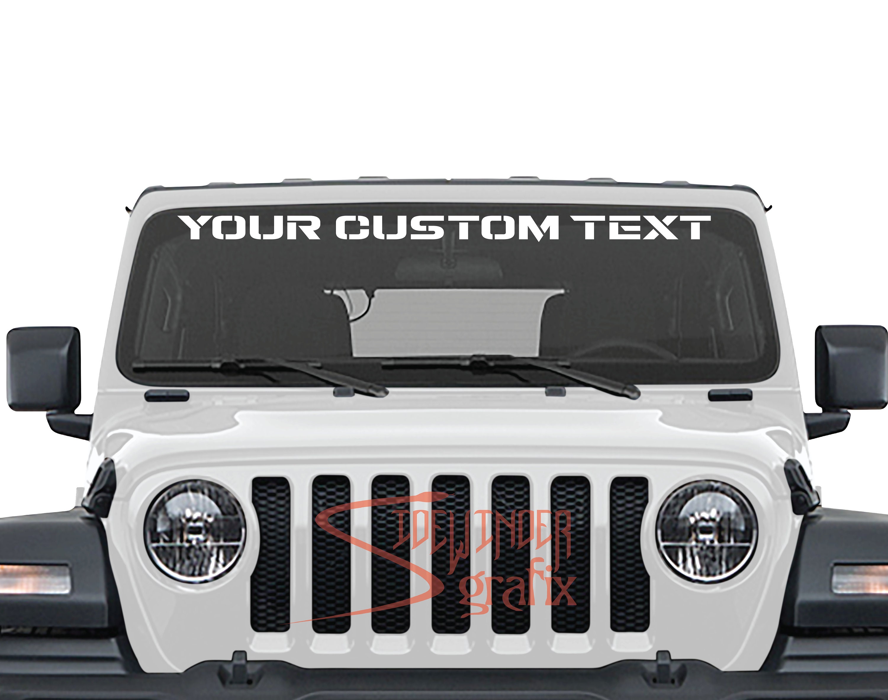 Custom Windshield Decal. Choose Your Text Choose Your Font - Etsy Israel