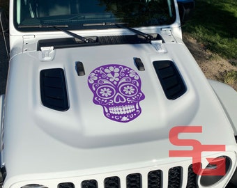 Sugar Skull Vinyl Decal for car truck jeep wrangler or gladiator